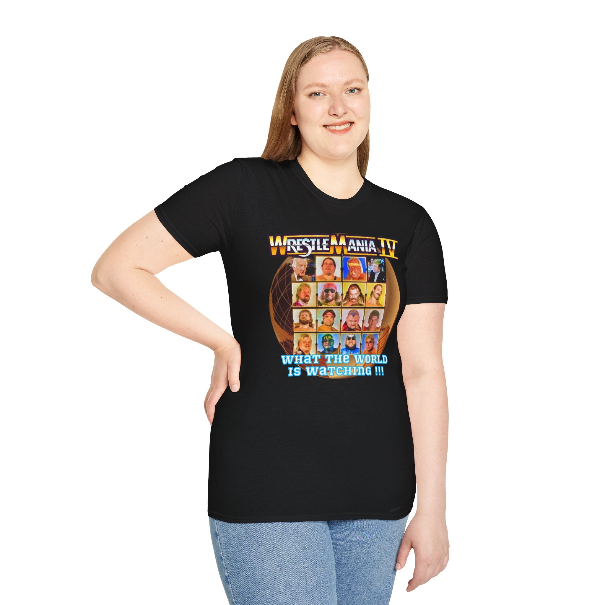 Wrestlemania 4 - what the world is watching t-shirt
