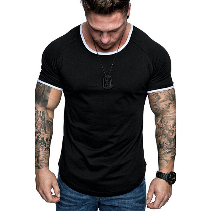 New Ouma Casual Fashion Trend Men's Round Neck Short Sleeve T-Shirt