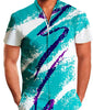 Summer short-sleeve jumpsuit Hawaiian Blue Line