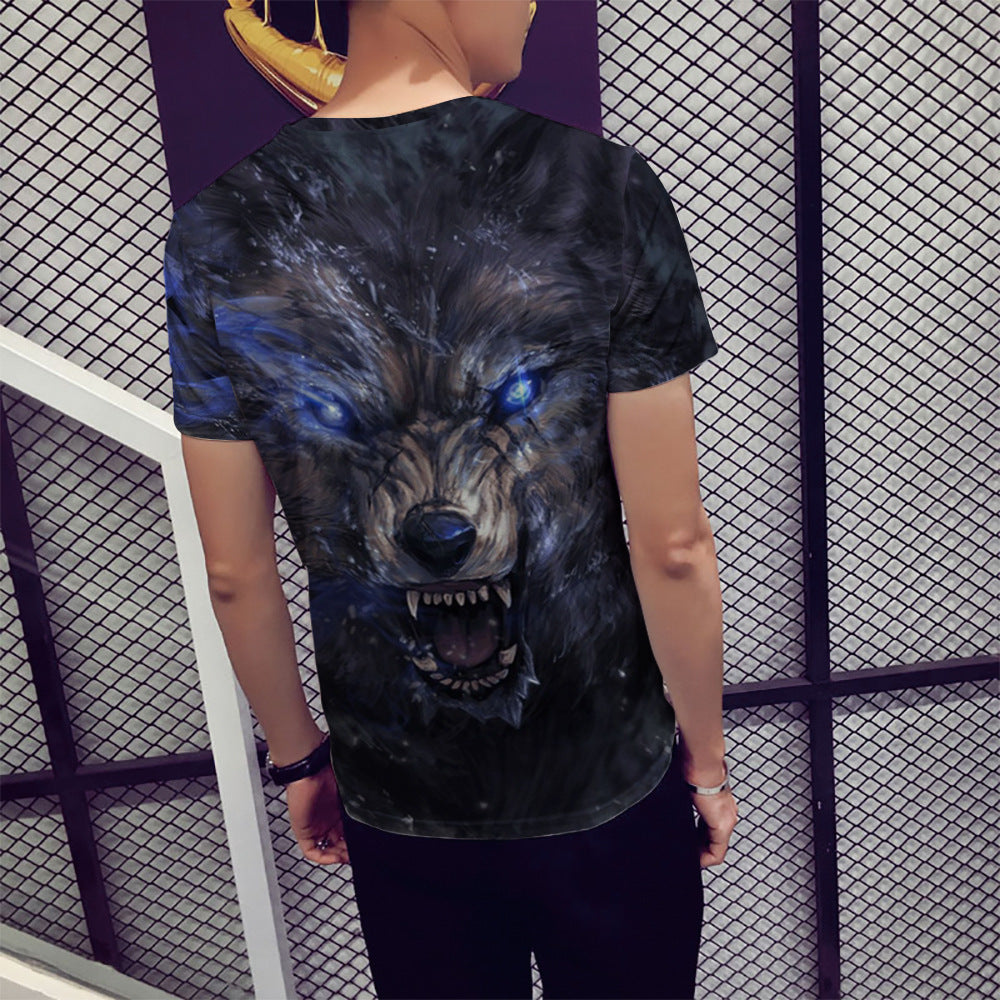 Wolf head 3D digital printing men