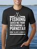 Fishing Saved Me T-Shirts For Men And Women European And American English Numbers And Letters Street Short-Sleeved Aliexpress