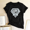 Mother's Day Super Mom Graphic Print Casual Fashion Short Sleeve T-Shirt