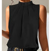 Summer Simple Black Casual Sleeveless Slim Vest