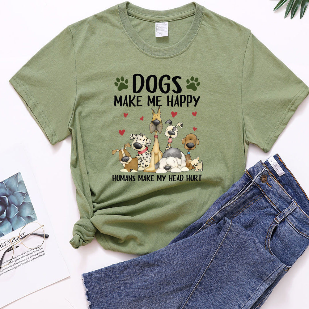 Dogs make me happy T-shirt