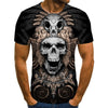 Men's Skull Print Short Sleeve T-shirt