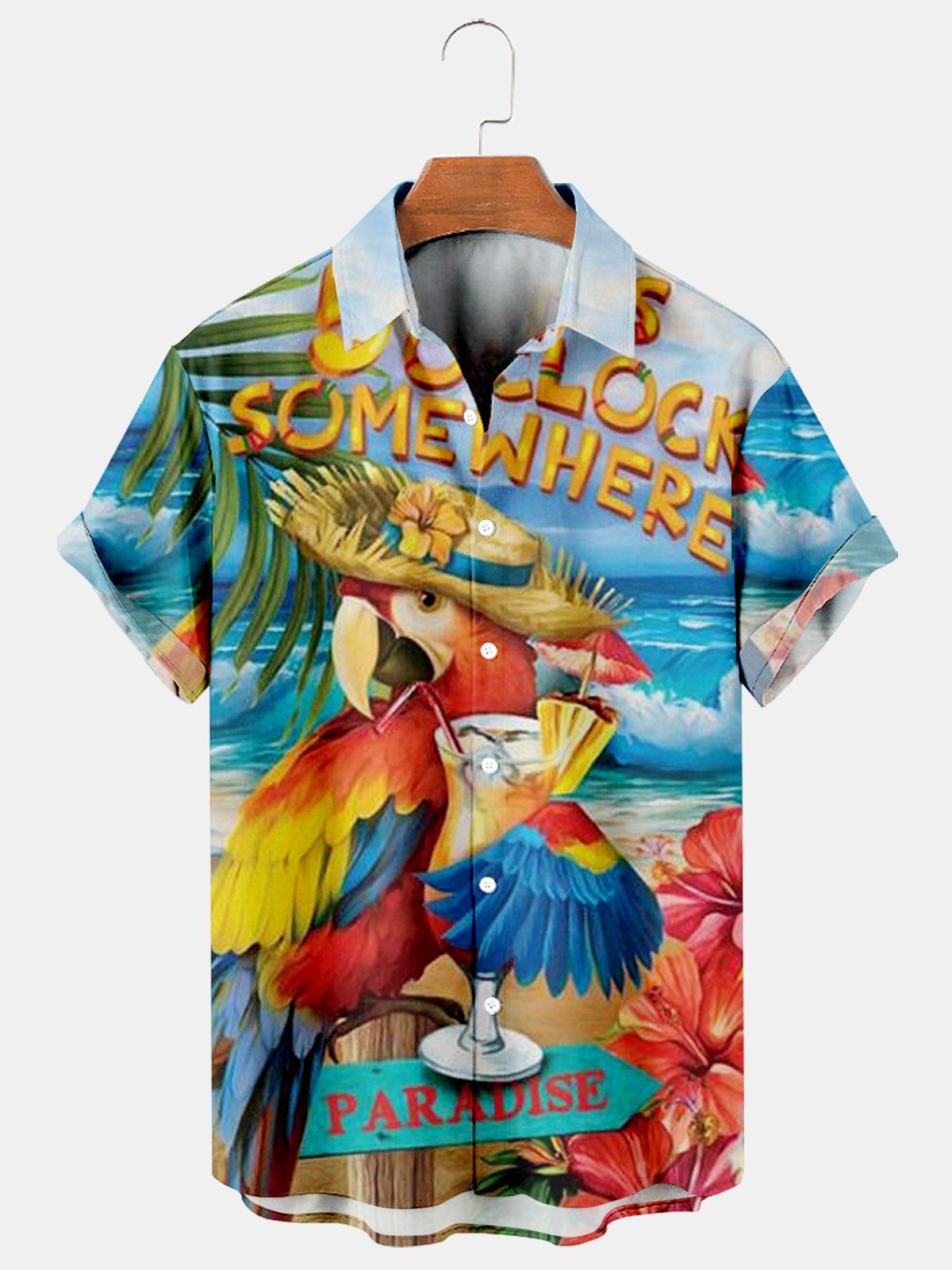 3d parrot Hawaiian shirt