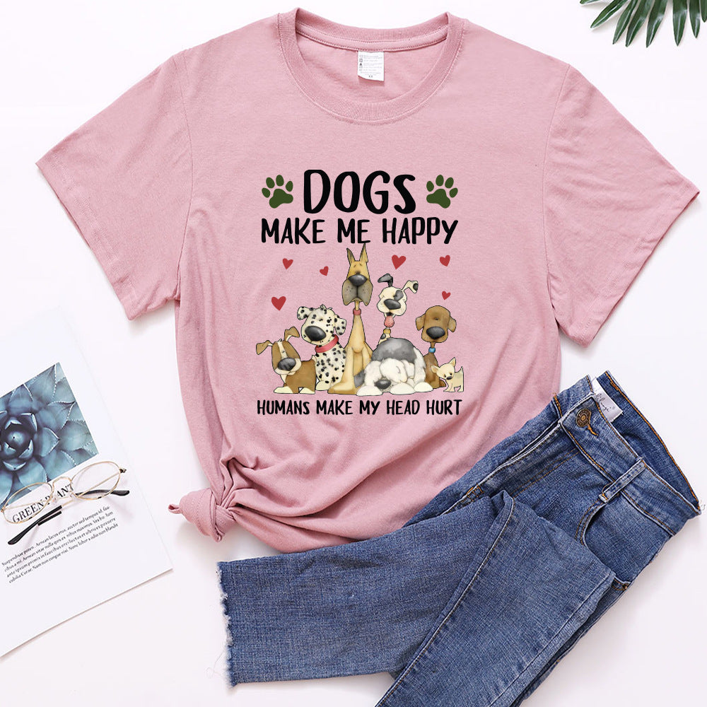 Dogs make me happy T-shirt