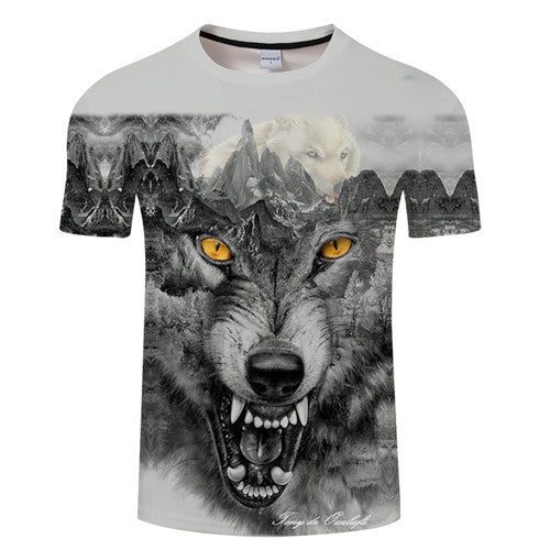 3D digital wolf shirts