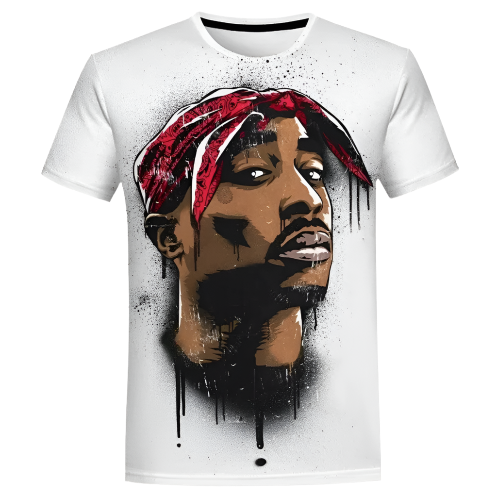 Tupac Amaru Shakur Print T Shirt