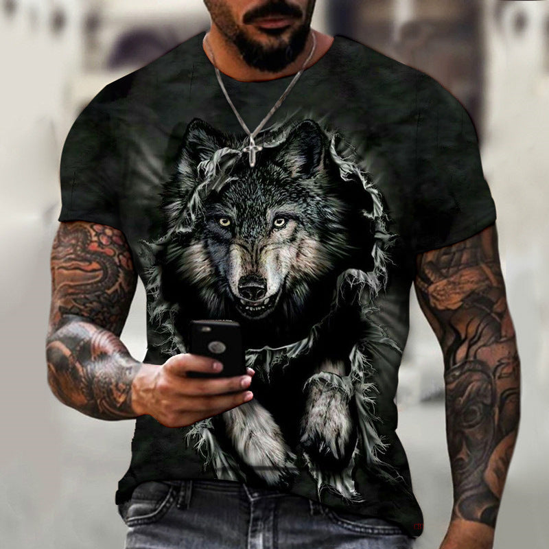 3d lion and wolf shirts