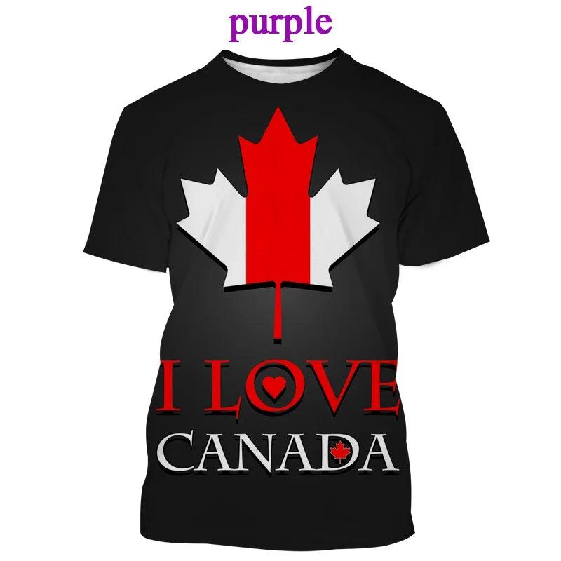 Canada Patriotic Creative 3D Print Summer Tee - Epic Shirts 403
