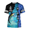 Summer 3D Fishing  Printing Round Neck Shirt - Epic Shirts 403