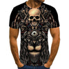 Men's Skull Print Short Sleeve T-shirt