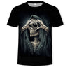 3D Digital Printing Trendy T-shirt Skull Short Sleeve