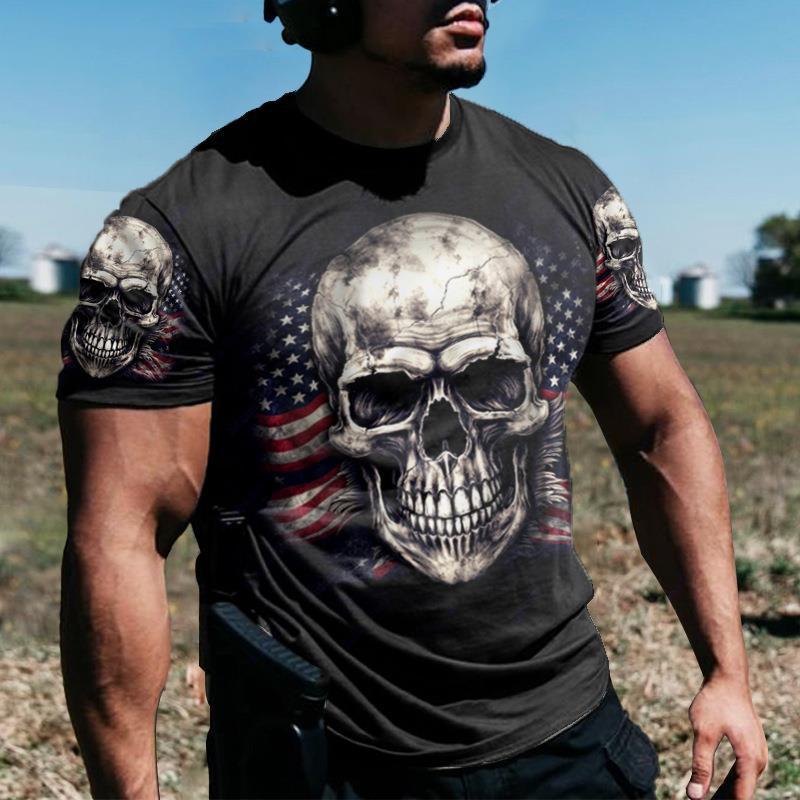 Patriotic skull 3d shirts