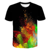 Fashion Summer New Style Color Casual 3D Digital Printing Round Neck Men's And Women's T-Shirt